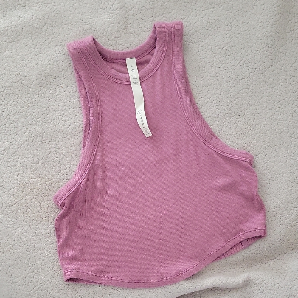 Lululemon Purple Sleeveless Crop Top - 6 Small